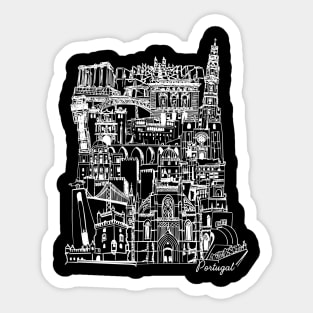 Portugal Monuments white Sticker